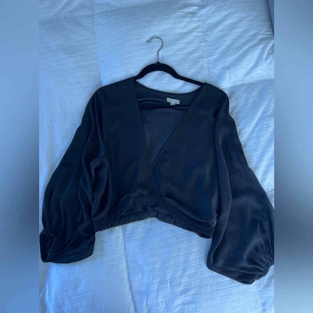 Urban Outfitters Silence + Noise Long-Sleeve Open Front Crop